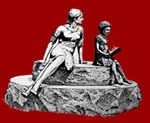 Hingham Public Library Statue of Mother and Child reading